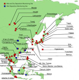 ЕАНЕТ «Сеть станций  мониторинга кислотных выпадений в Восточной Азии»